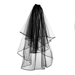 Baroque Wedding Veil with Comb Beaded Bridal Accessory