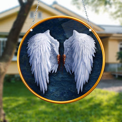 Angel Wings Dyed Acrylic Hanging Window Christmas Gift