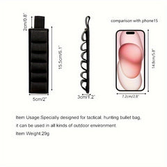 6 Shell Holder Ammo Carrier Hook & Loop Pouch