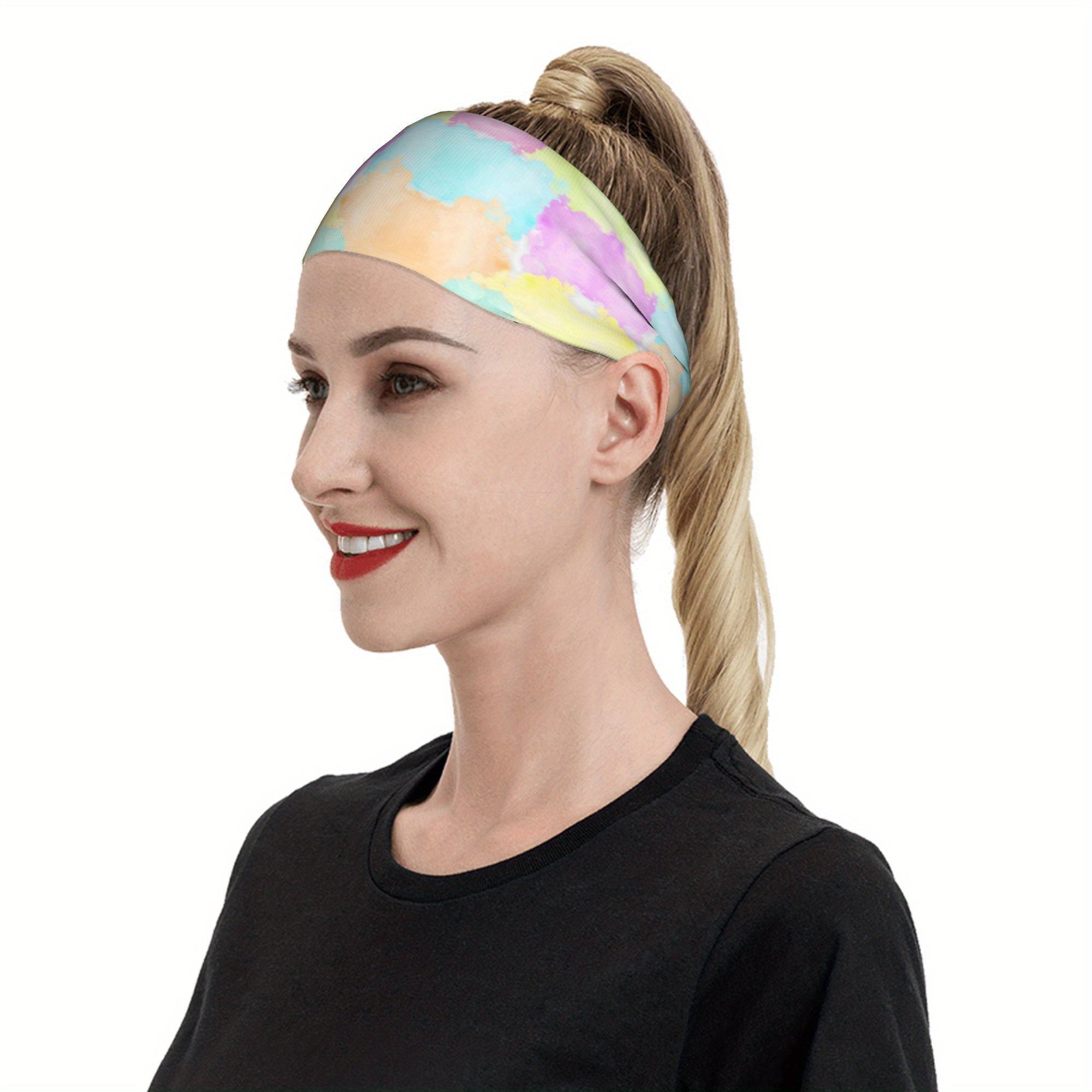 Rainbow Colorful Headband for Sport & Casual Outfits