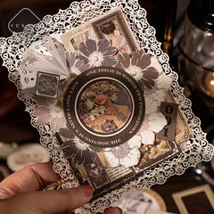 Retro DIY Circular Border Label 30 Sheets Pack