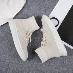 Men's Ankle Top Knitted Skate Shoes Wear resistant Non Slip Casual Shoes