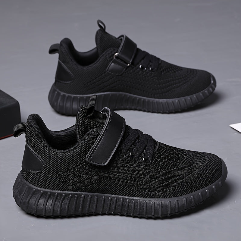 Breathable Hook & Loop Fastener Woven Shoes Lightweight Running Shoes