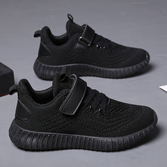 Breathable Hook & Loop Fastener Woven Shoes Lightweight Running Shoes