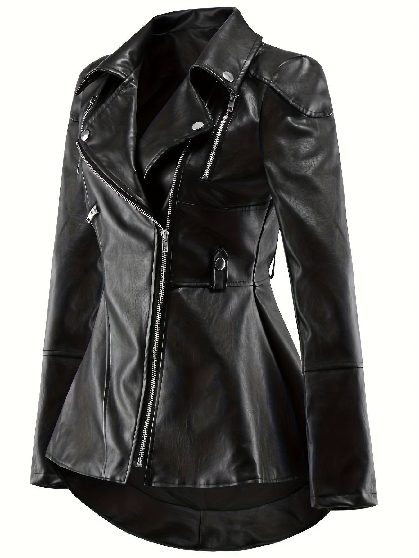 Streetwear Zip Up Lapel Neck Jacket for Fall & Winter