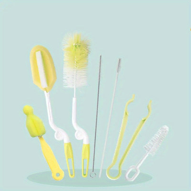 7 Piece Sponge Brush Set for Bottles Glasses Cups & Pacifiers