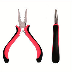 Microlinks Hair Extensions Kit Beads Threader Pliers Tools 200pcs Silicone Rings
