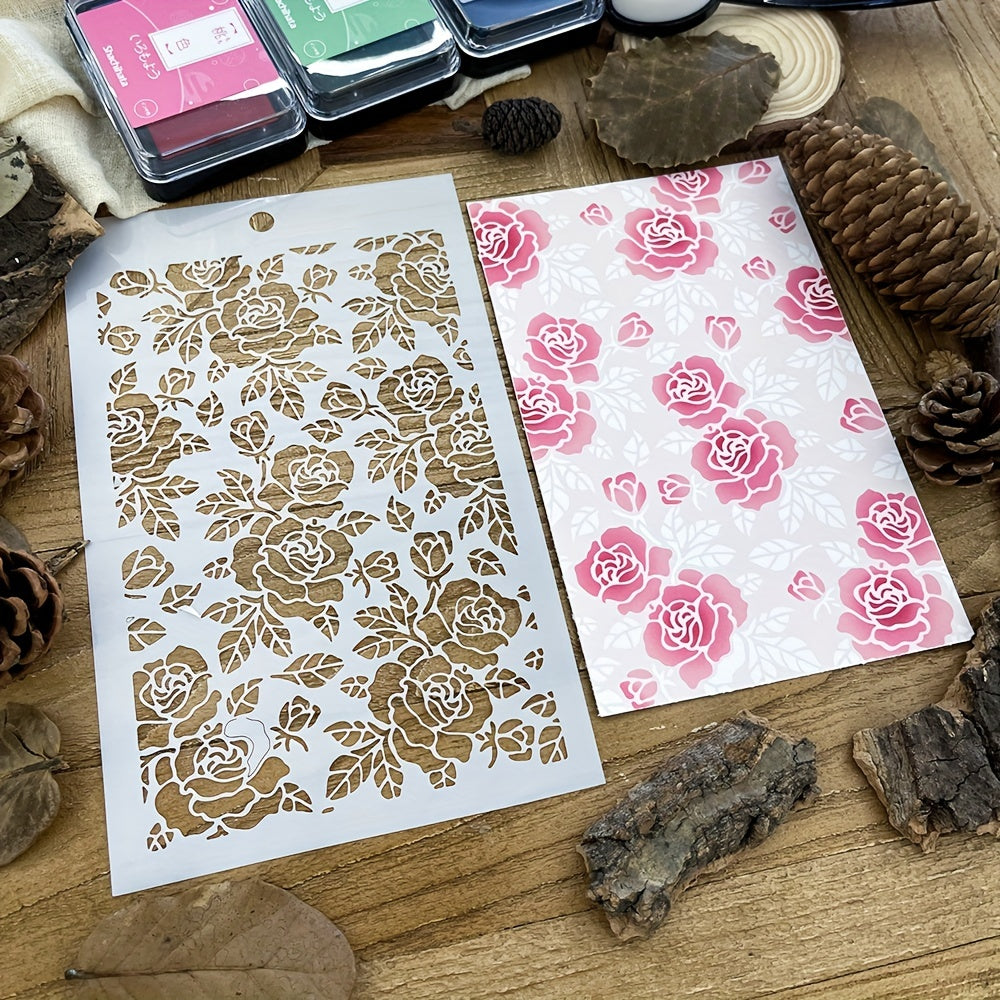Rose Flower Background Stencils Shoe Stencils Graffiti Stencils DIY Art - 20