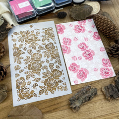 Rose Flower Background Stencils Shoe Stencils Graffiti Stencils DIY Art - 20