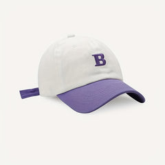 Embroidery Casual Baseball Cap Block Sports Hat Adjustable Sunscreen Dad Hats