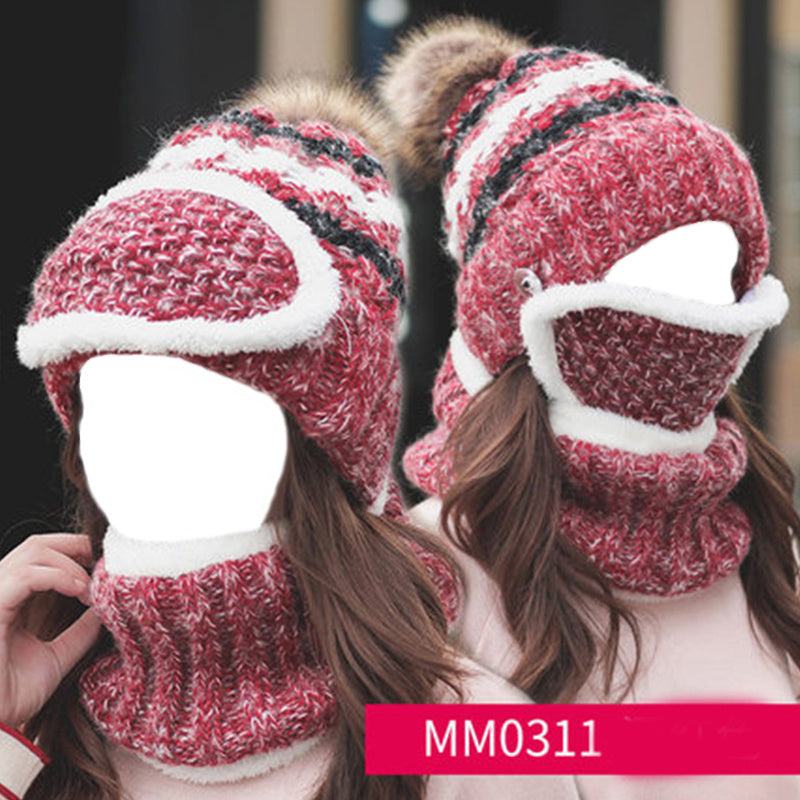 Fleece Lined Beanie Hat Winter Warm Elastic Soft Ear Protection