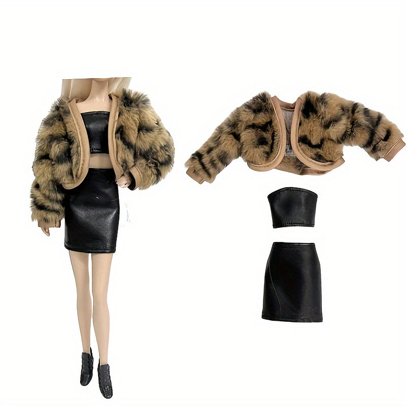 6 Doll Clothes Dress Fur Coat Top Pants Clothing For 29 97 Cm Doll