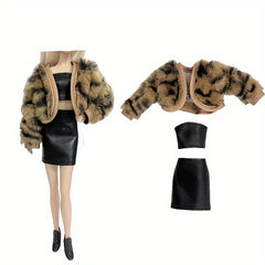 6 Doll Clothes Dress Fur Coat Top Pants Clothing For 29 97 Cm Doll