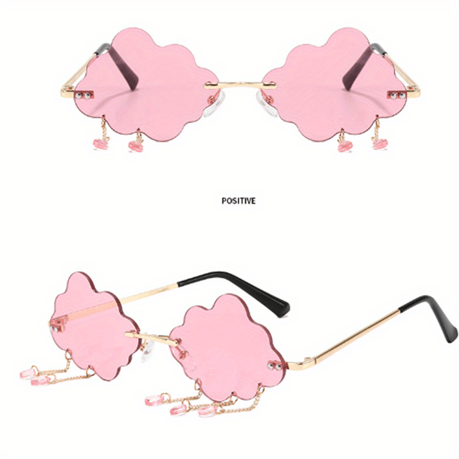 Cloud Sunglasses Raindrop Rimless Sunglasses Funny Party Glasses