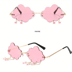 Cloud Sunglasses Raindrop Rimless Sunglasses Funny Party Glasses