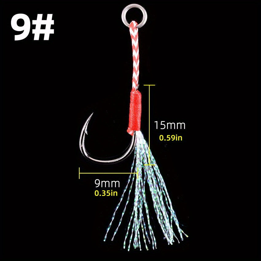 20pcs Fishing Assist Jigs Hooks Kit Slow & Fast Jigging Lure Hooks 9-15