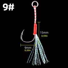 20pcs Fishing Assist Jigs Hooks Kit Slow & Fast Jigging Lure Hooks 9-15