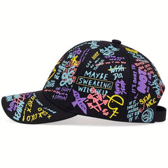 Men's Outdoor Graffiti Baseball Cap Fashionable Sunscreen Cap
