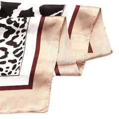 70cm Leopard Print Bandana Silk Square Scarf Neckerchief Head Wrap