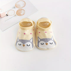 Baby Boys Cartoon Anti-Skid Floor Socks Soft Breathable Toddlers Socks