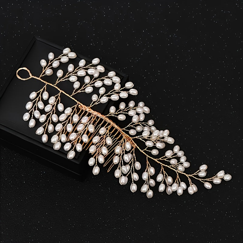 Bridal Vine Pearl Hair Accessories Wedding Headband