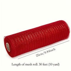 Colorful Mesh Ribbon Roll 25 9 14m Christmas Decor Material