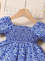 Baby Girls Floral Print Dress for Summer Fun