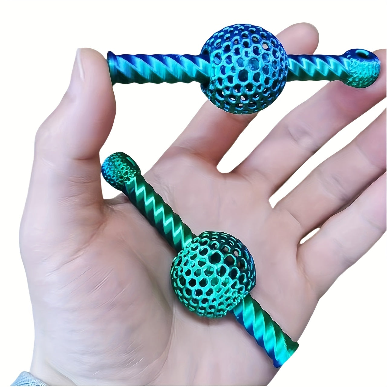 2pcs Gradient Decompression Rotating Mallet Office Adult Toy