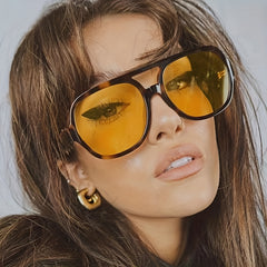 Gradient Aviator Sunglasses UV400 Women Men Y2K