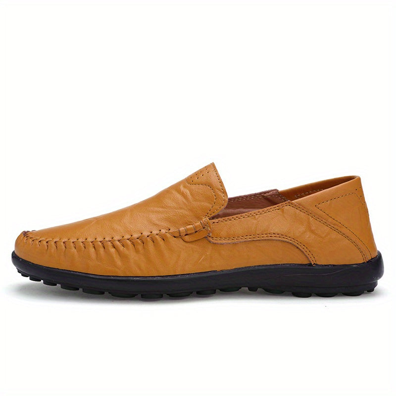 Men's No Tie Slip On Loafers, Lace Stitched, Assorted Colors