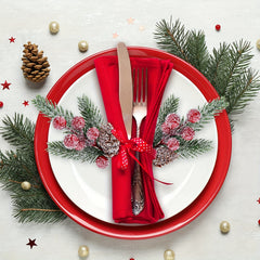10pcs Christmas Tree Accessories Snowflake Pine Berry Pine Cones Branches Wreath