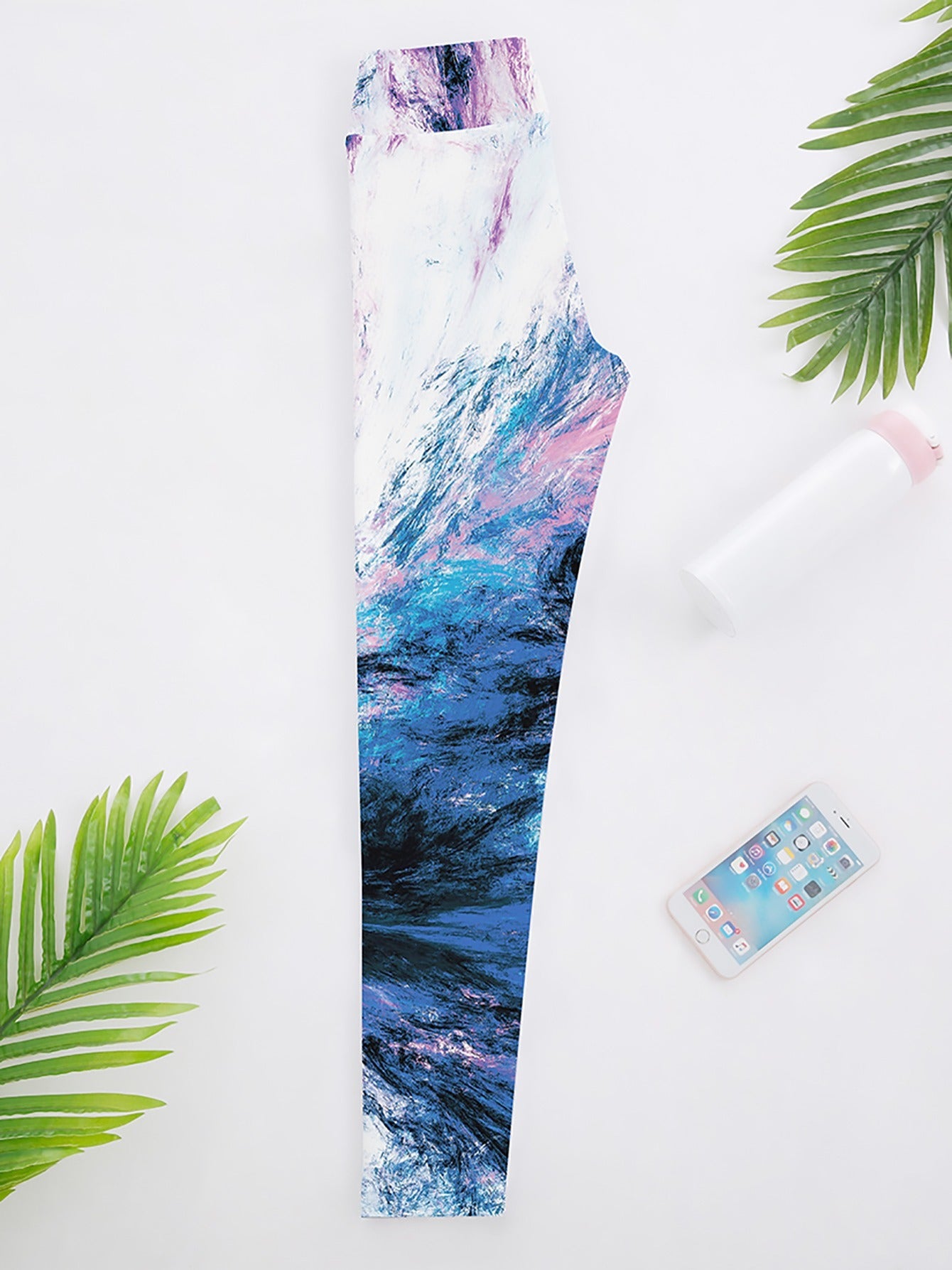 Colorful Print High Waist Yoga Leggings with Butt Lifting Effect