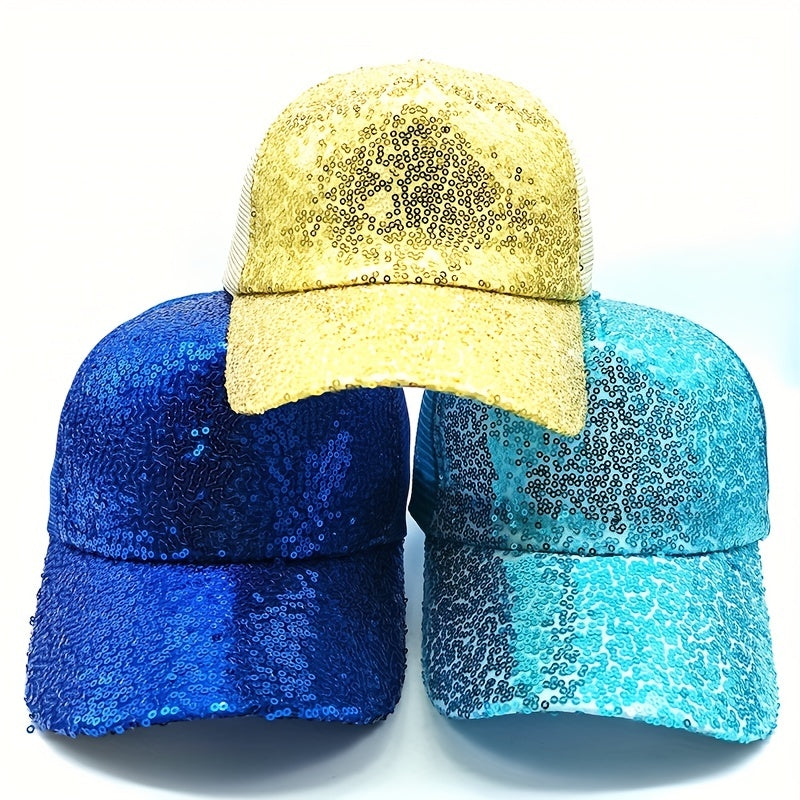 Sequins Baseball Cap - Stylish Unisex Hat