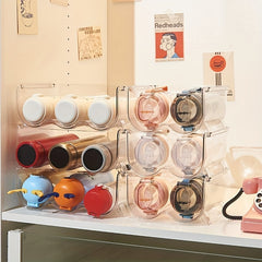 Transparent Mug Organizer for Refrigerator Kitchen
