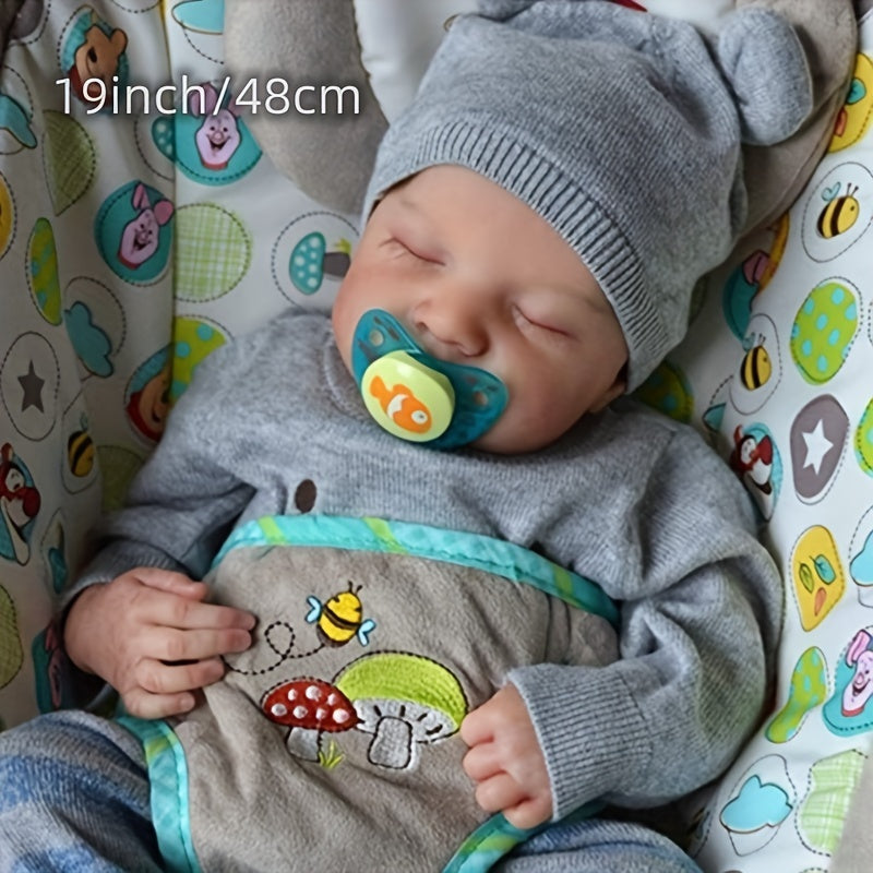 Levi Lovely Boy 48 Reborn Doll Realistic Skin Veins Hair Clothes Accessories