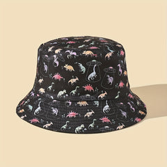 Men's Dinosaur Print Polyester Bucket Hat