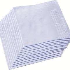 12 Pack Men's Handkerchiefs Soft Lightweight Suits Absorbent Christmas Gift