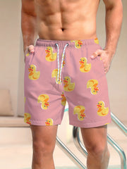 Men's Quick Dry Hawaiian Beach Board Shorts with Pockets