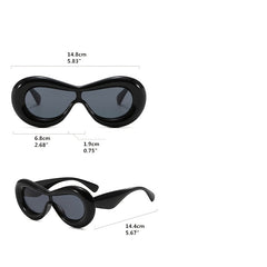 Oversized Sunglasses Thick Frame Y2K Glasses