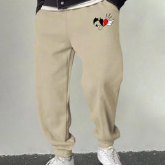 Men's Angel & Devil Graphic Sweatpants Breathable Loose Joggers For Halloween
