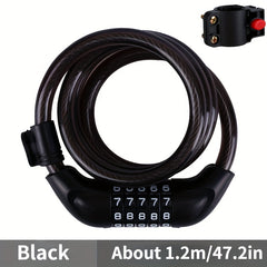 4 Digit Combo Lock Anti thief Cable Code High PVC Material Convenient