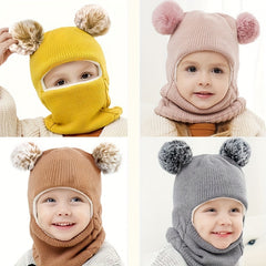 Children's 2 In 1 Hat & Scarf Winter Beanie