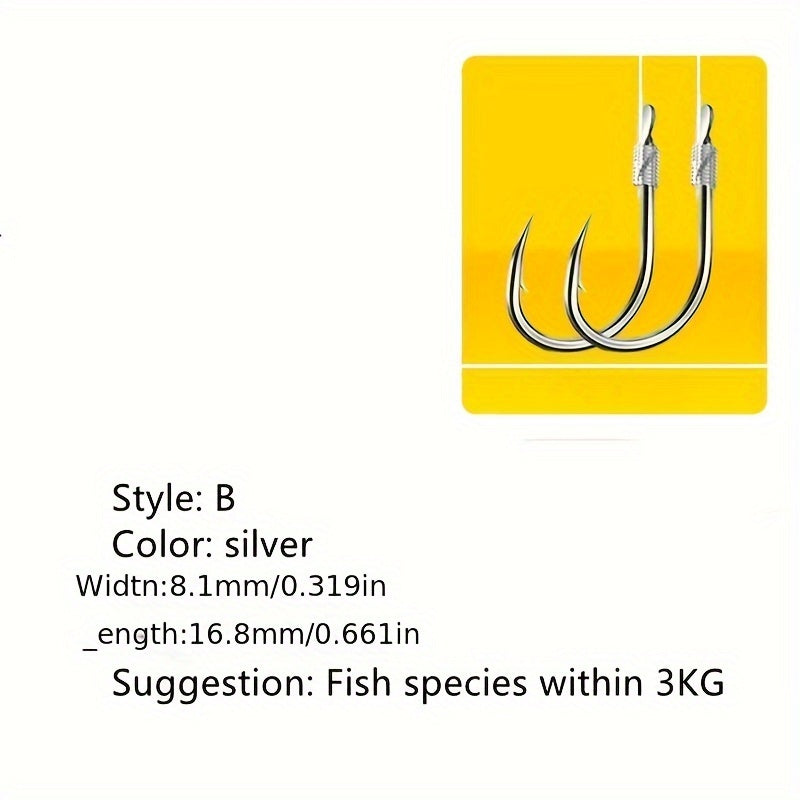 20 Pre-Tied Fishing Hooks with Line