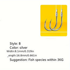 20 Pre-Tied Fishing Hooks with Line