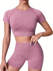 Women's 2-Piece Casual Yoga Set High Stretch Sports Suit