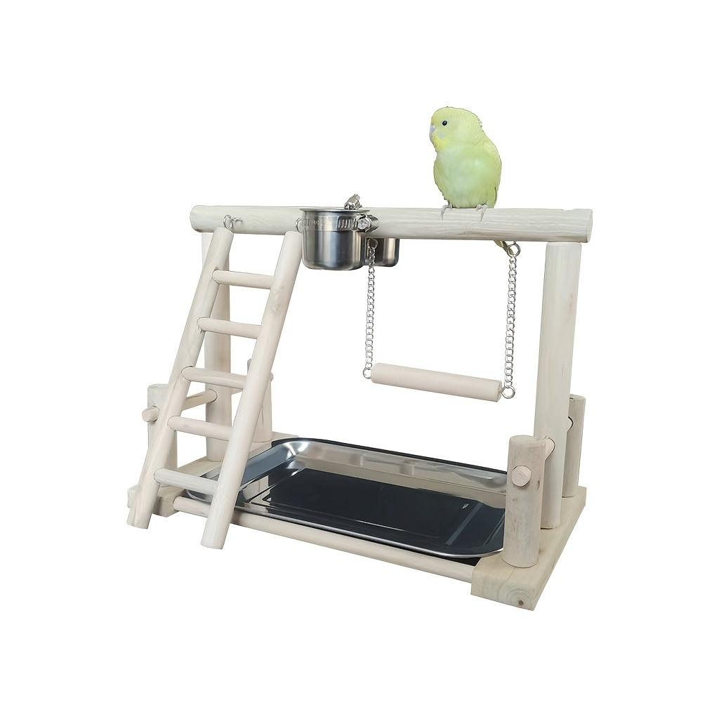 Parrot Play Stand & Swing Ladder Toy for Entertainment