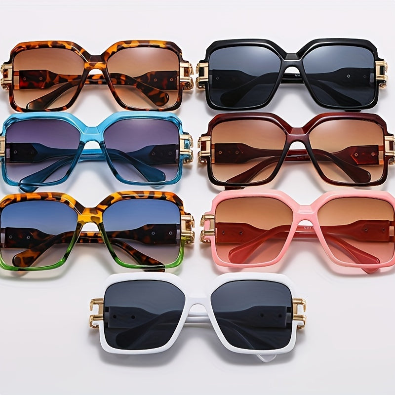 Men's Vintage Rectangle Sunglasses UV Protection Sun Glasses