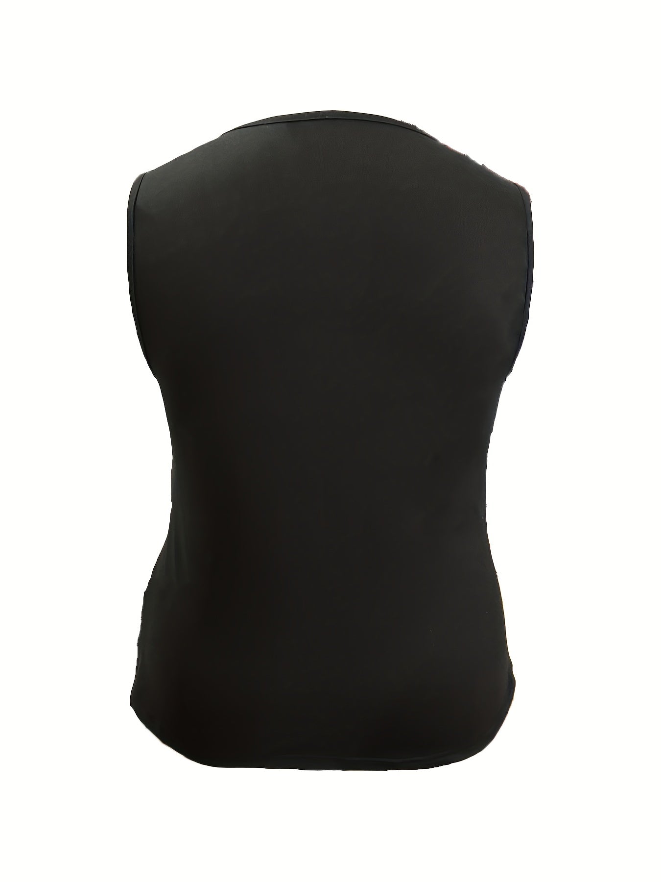 Solid V Neck Keyhole Front Tank Top