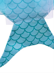 Girls Mermaid Princess Dress Fishtail Birthday Gift Costume Party Set