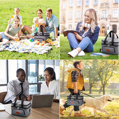 Adjustable Strap Bento Bag with Ice Pack - Outdoor Lunch Box